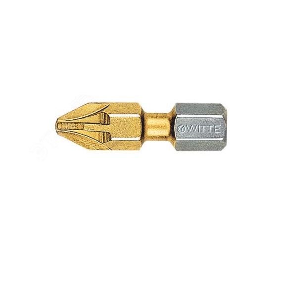 Бита РZ 1 х 25 мм 1/4'' BITFLEX TiN покр. нитрид титана WITTE 284452000