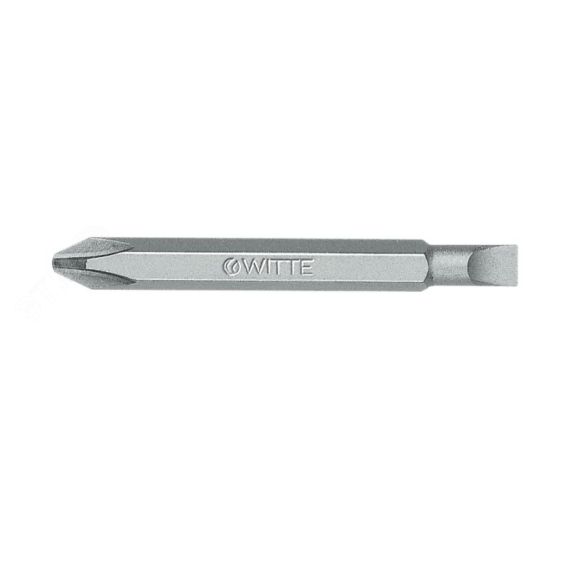 Бита двухсторонняя PH1/щлиц SL 0.6 х 4.5 х60 мм 1/4'' Industrial WITTE 290012000