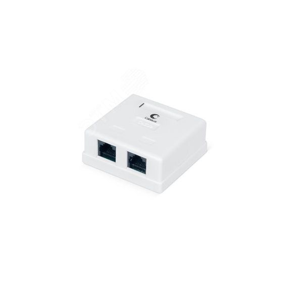 Розетка компьютерная RJ-45, категория 5e, двойная, внешняя, Dual IDC Cabeus WS-8P8C-Cat.5e-2