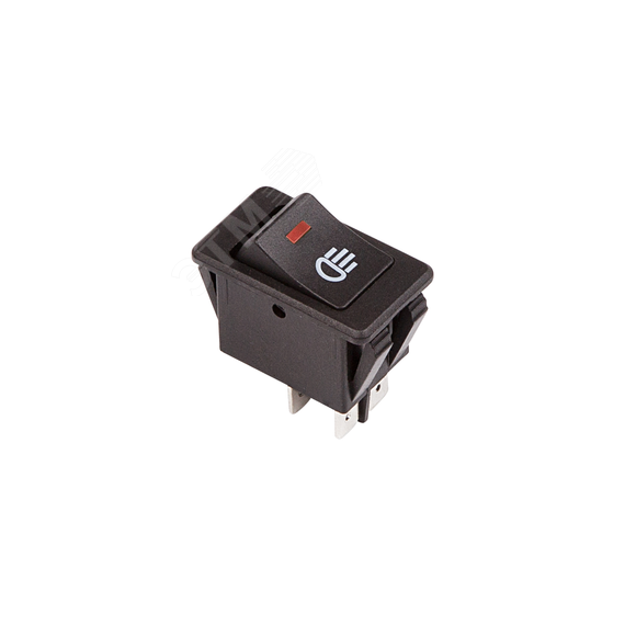 Выключатель клавишный 12V 35А (4с) ON-OFF с красной LED подсветкой REXANT 36-4440