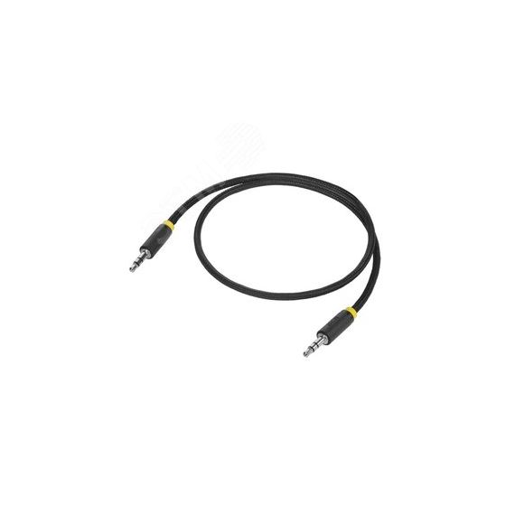 Кабель аудио Jack 3.5 мм на Jack 3.5 мм, 0.5 м., черный нейлон Greenconnect GCR-AVC8114-0.5m