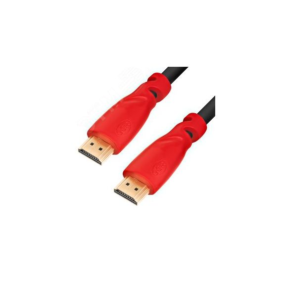 Кабель HDMI 1.4 19М на 19М, 0.5 м., красный, позолоченные контакты Greenconnect GCR-HM350-0.5m
