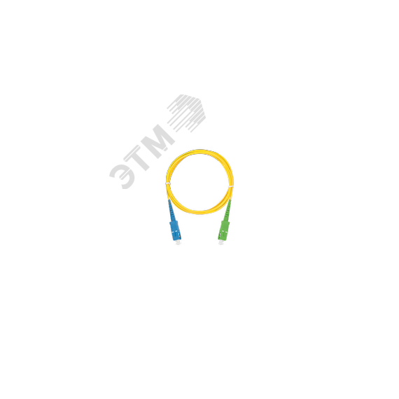 Шнур оптический переходной SM 9/125 OS2 SC/UPC-SC/APC одинарный LSZH 2мм NIKOMAX/NIKOLAN NMF-PC1S2C2-SCU-SCA-003