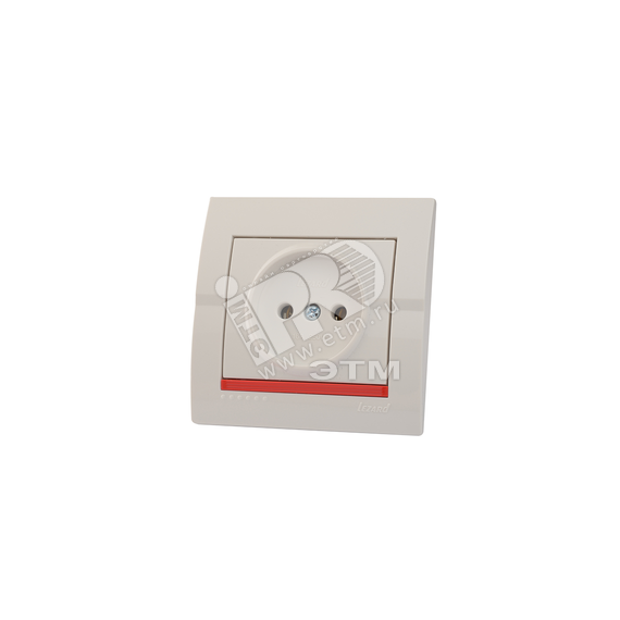 DERIY Розетка без заземления ПБТ белый Lezard 702-0202-121