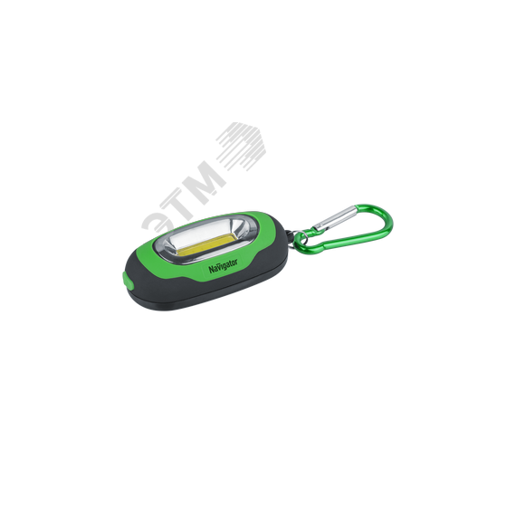 Фонарь-брелок светодиодный NPT-KC07-G-2CR2032 1COB LED(1Вт) 3 режима зеленый пластик Navigator Group 93658