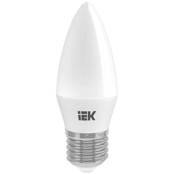 Лампа светодиодная C35 свеча 7Вт 230В 3000К E14 (3шт/упак) IEK