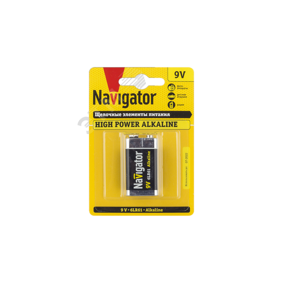 Батарейка NBT-NE-6LR61-BP1 крона Navigator Group 94756