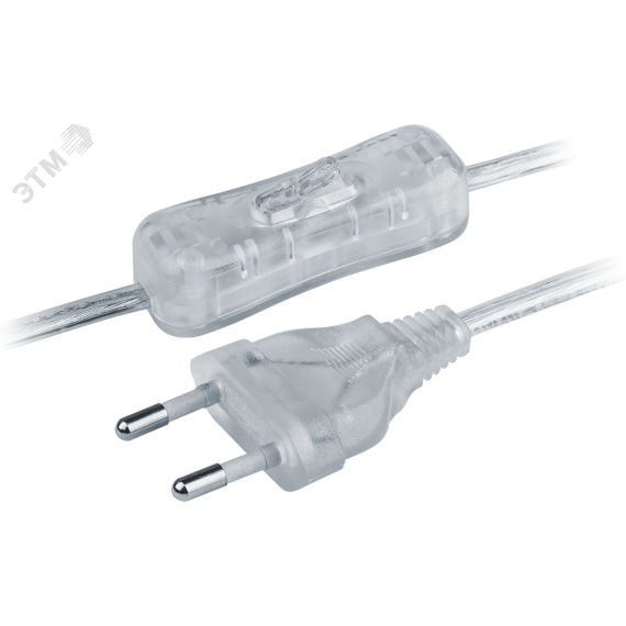 Шнур NPS-FS-170-2x0.5-TR 1.7м с выкл. прозр. Navig Navigator Group 61723