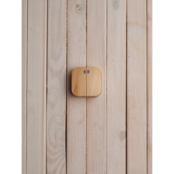 GLORY Выключатель 2-клавишный для открытой установки с индикацией 10А ВС20-2-1-ХС сосна IEK