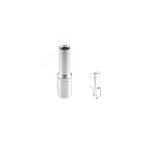 Головка торцевая глубокая шестигранная 1/2'', 10 мм Tolsen TT16560