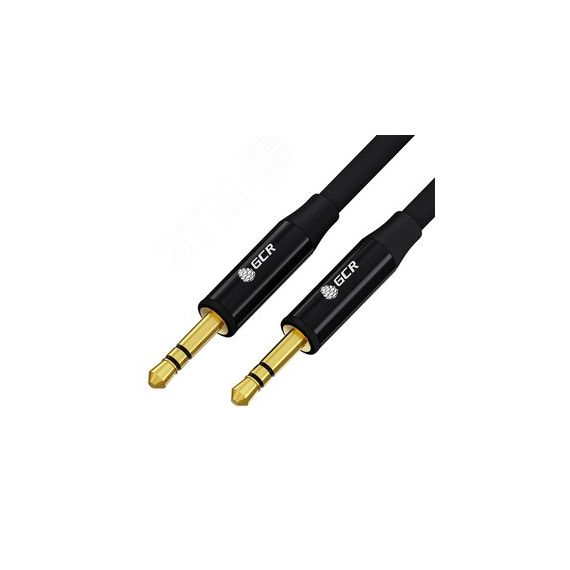 Кабель аудио Jack 3.5 мм на Jack 3.5 мм, 0.5 м., черный, Greenconnect GCR-54759
