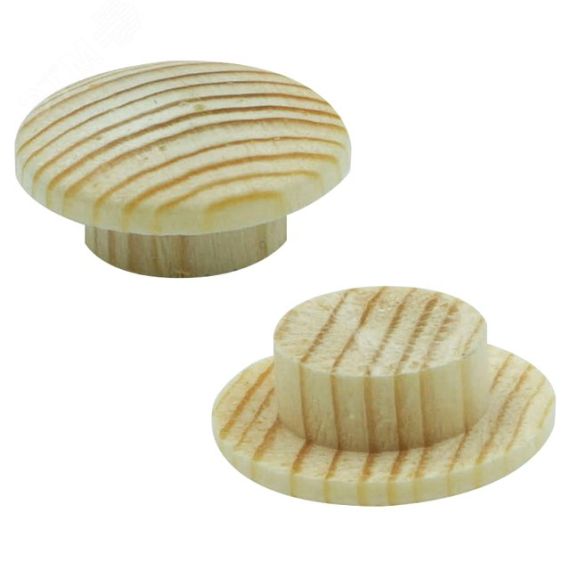 Заглушка с широкой шляпкой 8 мм сосна (16 шт.) Европартнёр 16 1097 1