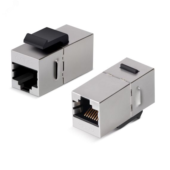 Адаптер проходной формата Keystone, RJ45-RJ45 (8p8c), категория 5е, экранированный Cabeus CA-KJ-8p8c-C5e-SH