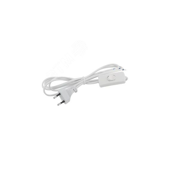 Шнур для бра UX-ШВВП-S-1,8m-W с выключателем 1,8м ШВВП 2x0,5мм2 белый ЭРА Б0044071