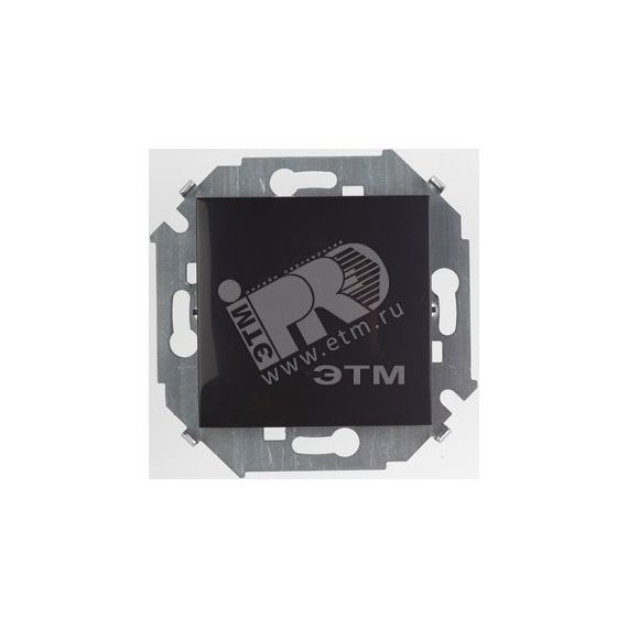 Кнопка клавишная с подсветкой, 16А, 250В, винтовой зажим, черный глянец Simon 1591160-032