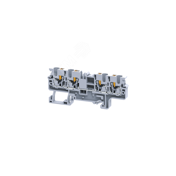 Клемма с 4 конт. push-in 4 кв.мм OptiClip СP-4-QUATTRO-(0,2-4)-I-серый КЭАЗ 331850