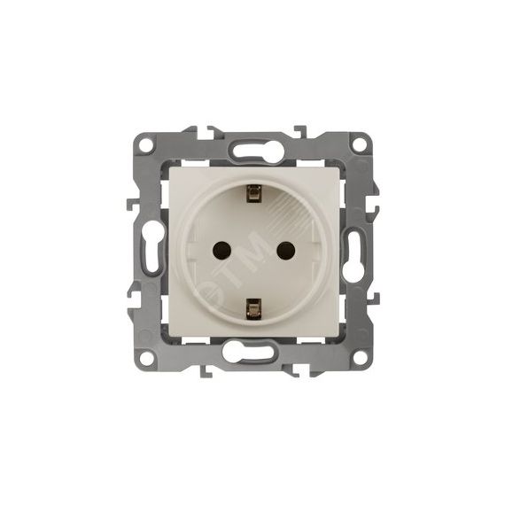 Розетка 2P+E Schuko, 16A-250В, винт, Эра12, слоновая кость, 12-2111-02 ЭРА Б0029237