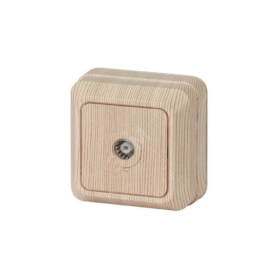 Розетка TV одиночная, ОУ, Quadro, сосна, 2-301-11 ЭРА Б0027660