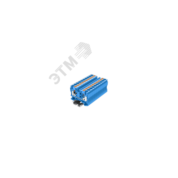 Клемма TP 1-1 проходная Push-in, сечение 10 мм. кв., синяя SUPU TP10-2-BU