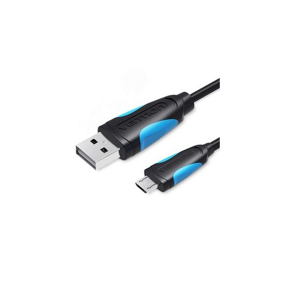 Кабель USB 2.0 AM на micro B 5pin, 1.5 м., черный Vention VAS-A04-B150