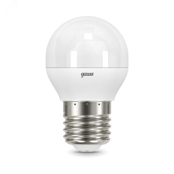 Лампа светодиодная LED 6.5 Вт 520 лм 3000К AC150-265В E27 шар P45 теплая Black Gauss 105102107