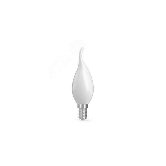 Лампа светодиодная филаментная LED 6.5 Вт 480 лм 2700К свеча на ветру теплый E14 AC 180-240В IP20 матовая колба Basic Gauss Gauss 1045117