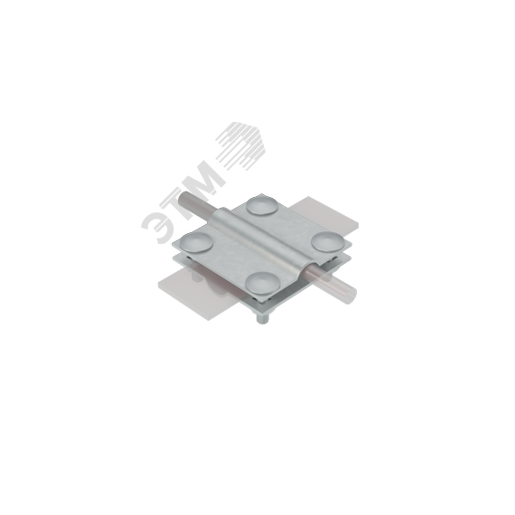 Соединитель крестообразный для прутка D 5-8 мм и полосы до 30 мм с 2 пластинами КМ-профиль MA0001