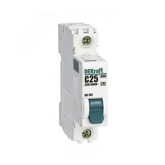 Выключатель автоматический однополюсный 25А С ВА-101 4.5кА SE (Dekraft) 11056DEK