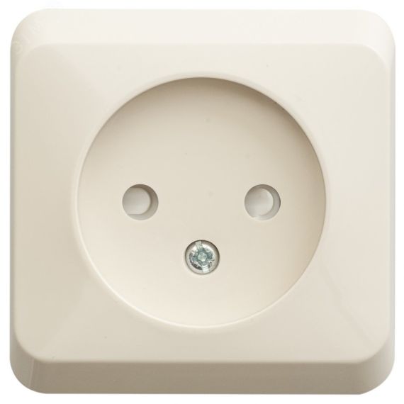 ЭТЮД Розетка без заземления со шторками наружная бежевая SE (Systeme) PA16-002K
