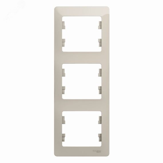 GLOSSA рамка 3-постовая вертикальная молочный SE (Systeme) GSL000907