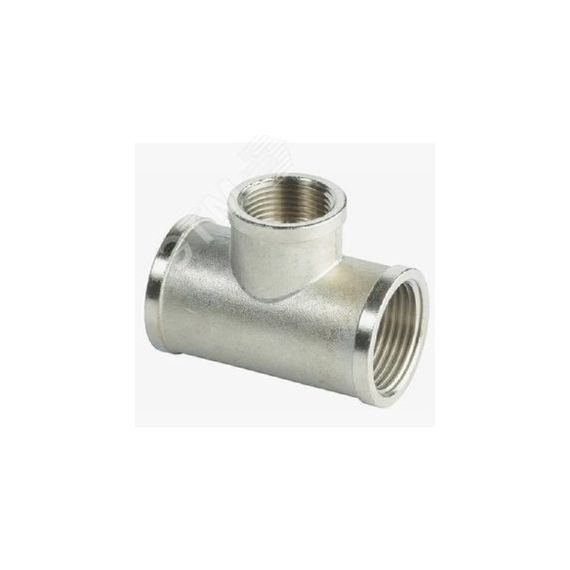 Тройник ВВВ 3/4'х1/2'х3/4' переходной, никелированный Aquadeel BFN-011-301