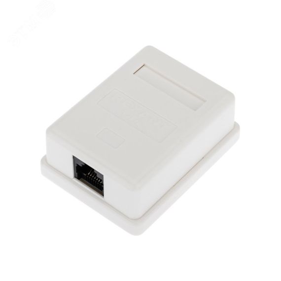Розетка компьютерная внешняя 1-порт RJ-45 8P8C UTP неэкранированная. кат6, REXANT 03-0132