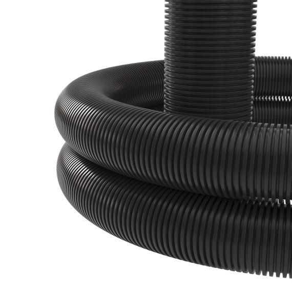 Усиленная двустенная труба ПНД гибкая для кабельной канализации д.63мм спротяжкой, SN20, 650Н, в бухте 50м, цвет черный