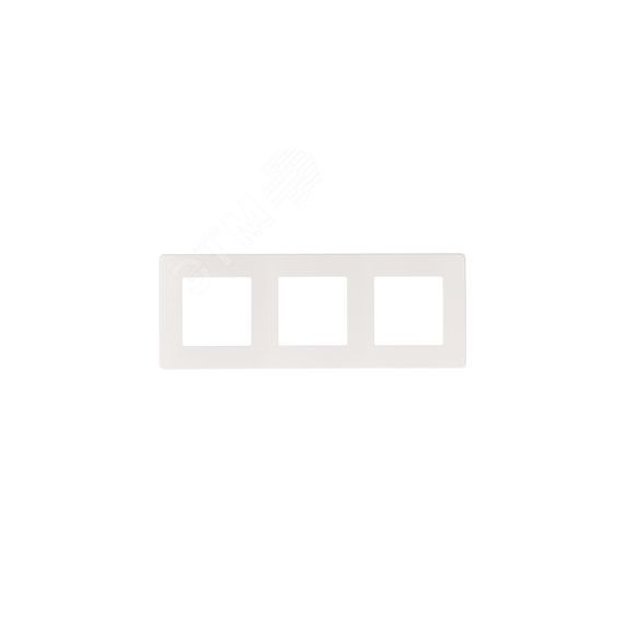 Рамка для розеток и выключателей Серия 12 12-5103-01 на 3 поста, Сатин, белый ЭРА Б0052519