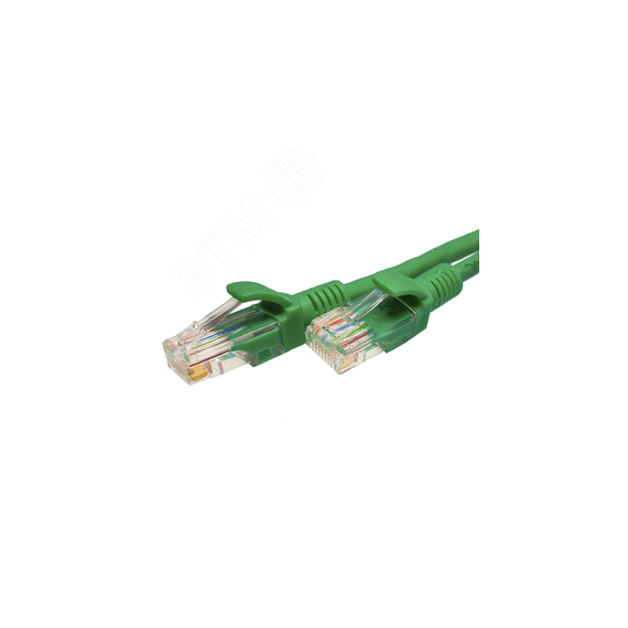 Патч-кордUTP 5e 4x2 26AWG (7x0.16mm) Cu LSZH зеленый 2м СУПР 10-0158
