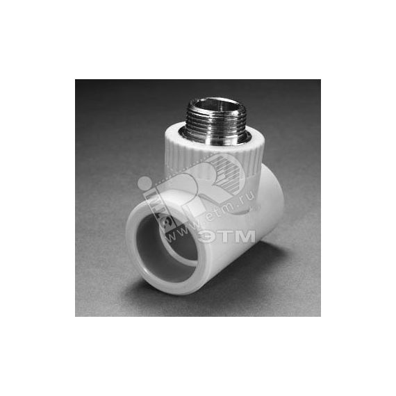 Тройник комбинированный 20 х 3/4' НР полипропиленовый PPR белый PRO AQUA PA25010P