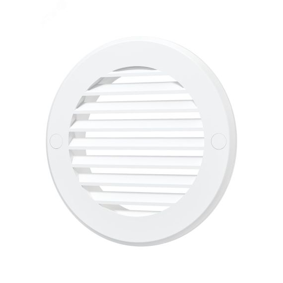 Решетка наружная вентиляционная круглая D136 с фланцем D100, из ASA пластика ERA 10РКН