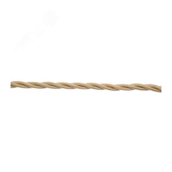 Ретро провод 3х1,5 Белый (глянец) 10м Бирони B1-434-071-10