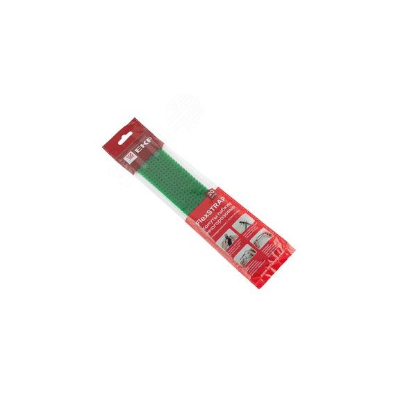 Хомут гибкий (20 шт.) зеленый FlexSTRAP EKF plc-fs-gr