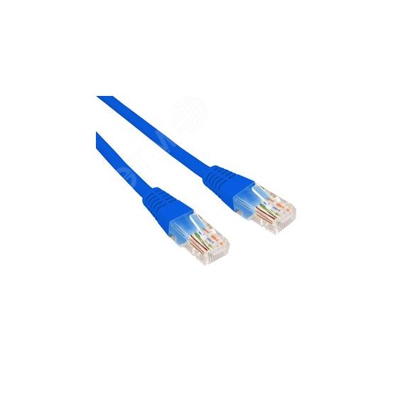 Патч-корд U/UTP, CAT 5e, RJ45-RJ45, 26AWG, LSZH, синий, 2м, REXANT 02-0104-2