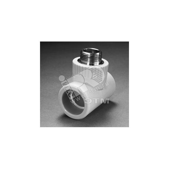 Тройник комбинированный 25 х 3/4' НР полипропиленовый PPR белый PRO AQUA PA25014P