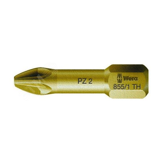 Бита торсионная 855/1 TH PZ экстратвердые хвостовик 1/4 C 6.3 PZ 2 x 25 мм WERA WE-056915