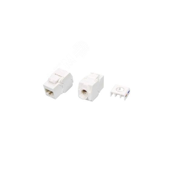 Вставка Keystone Jack RJ-45(8P8C)кат.6тип 180 градусов Hyperline KJ8-8P8C-C6-180-TLS-WH