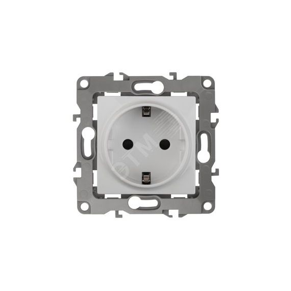 Розетка 2P+E Schuko, 16A-250В, винт, б.л., Эра12, белый, 12-2011-01 ЭРА Б0029234