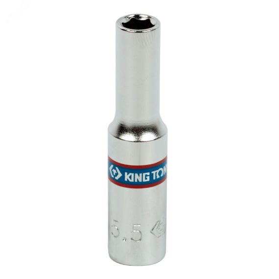 Головка торцевая глубокая шестигранная 1/4', 5,5 мм King Tony 223555M