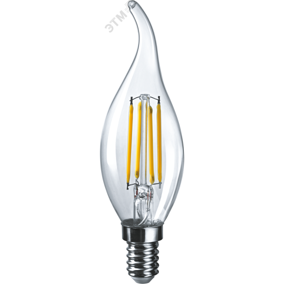 Лампа светодиодная LED 6вт Е14 теплый свеча на ветру FILAMENT Navigator Group 61355