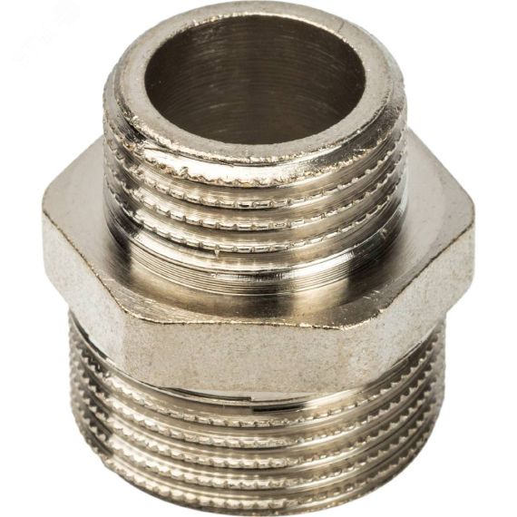 Ниппель НН 3/4'х1/2' переходной, никелированный STOUT SFT-0004-003412