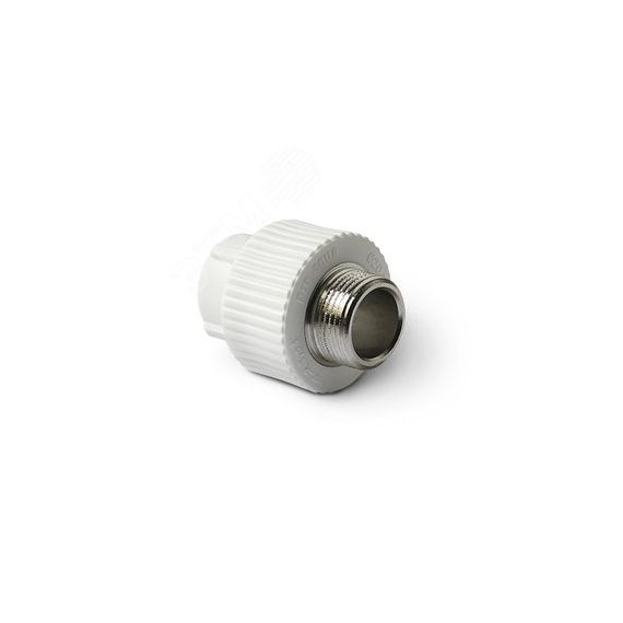 Муфта комбинированная 25 х 3/4' НР полипропиленовая PPR белый PRO AQUA PA23014P