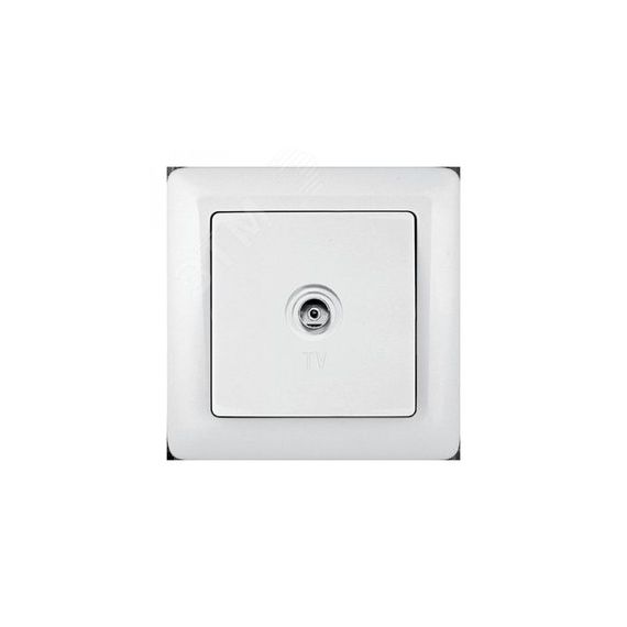 ХИТ Розетка телевизионная TV наружная оконечная белая SE (Systeme) RAT-1A3-B