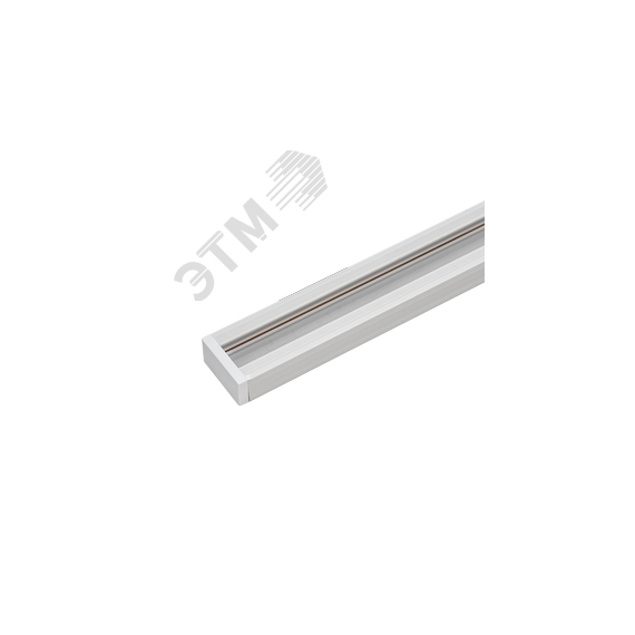 Шинопровод белый (пластик) 1м PTR P 1M-WH с токоподводом и заглушкой JazzWay 5051973